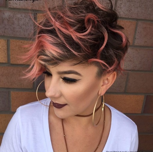 Renkli Saç Modelleri Rose Gold